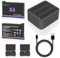 COOLSHOW Action Kamera X4 Akku 2500mAh 2 Stück und Dreifach Ladegerät Set für Insta360 X4 Kamera
