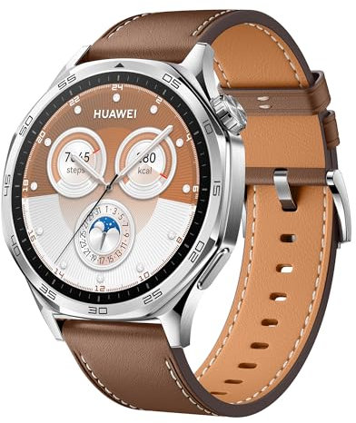 HUAWEI WATCH GT 5 46mm Smartwatch, Sharp-Edged Design, All-new Running and Cycling Sports, Health Tracking, up to 14 Days Battery Life, Compatible with iOS and Android, Brown