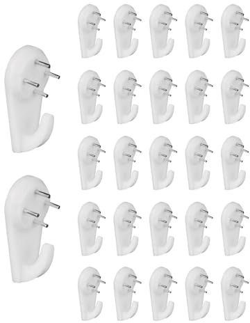 KGDUYC 50 Pezzi Chiodi per Quadri Muro da Inchiodare Bianchi Set,Chiodini per Quadri Muro 4cm,Robusti Ganci per Quadri,con 2 Corrimano a Gancio e Livella per Appendere Cornici