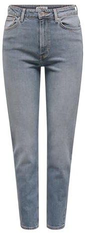 ONLY Female Straight-Fit Jeans ONLEMILY Hohe Taille Gerade geschnitten Knöchellang Jeans