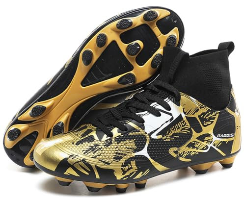 VTASQ Boys Football Boots Shoes Kids Astro Turf Trainers Kids Non-Slip Teenager Outdoor Football Shoes Girls Breathable Sneakers Unisex B/G 3UK