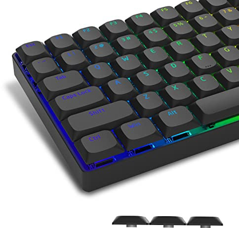LQXQ Tapas de Perfil Bajo 118, Keycaps Shine Through para Interruptor Cherry Gateron MX 60% 65% 75% 80% 100% ANSI US Layout Teclado mecánico, Negro