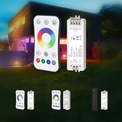 HEXIM 5-36V LED Controller, Dimmer & Fernbendienung - Wi-FI & Funkverbindung (modellabhängig) Steuerung LED Beleuchtung - (V3+R8-1 - RGB Fernbedienung Set)