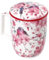 TEA SHOP - Taza de Té o Infusiones con filtro, infusor y tapa - Mug Harmony Sakura Bloom - Taza para Tés e Infusiones Fabricada en Porcelana