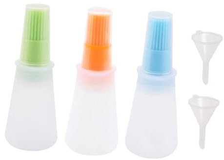 Zerodeko 5 Stück Grillbürste aus Silikon Raucher Ölflasche kochen Reiniger Holzkohlegrill grill bürste grill pinsel Die Grillfolter grillbürsten BBQ-Pinsel Gewürzbürste Ölpinsel Kieselgel