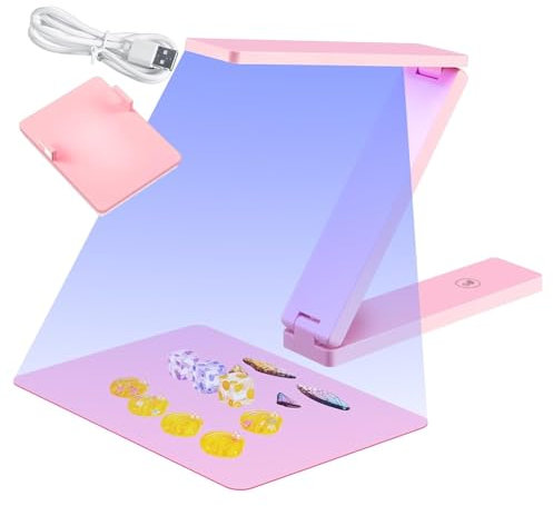 Uhidka Zum Aushärten Von Harz: Faltbares UV-Harzlicht mit 18 Lampenperlen, Große Lampe für Formen, Schmuckherstellung, DIY-Basteln.