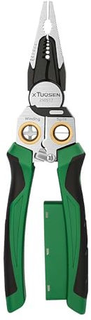 8 in 1 Wire Stripping Pliers, Multifunction Electrician Cable Stripper with Electricity Measurement Function, Hand Tools Pliers for Cutting Splitting Pressing Wires