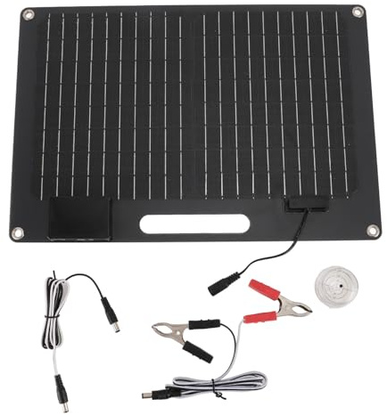 Panneau Solaire Portable 100W, Chargeur Rapide 12V / 24V avec 2 Ports USB - Haute Efficacité Monocristallin, Stable et Écologique pour Téléphone, Power Bank, Laptop en Voyage