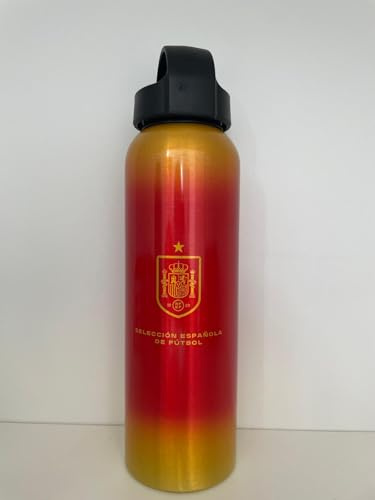 Alusport Bottles Selección Española de Fútbol Botella Aluminio 600ml Producto Oficial Roja y Amarilla