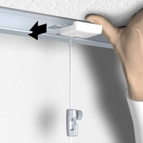 NEWLY - Boite de 10 Ceiling Hanger crochet H50 : système d'accroche pour faux plafond - Blanc