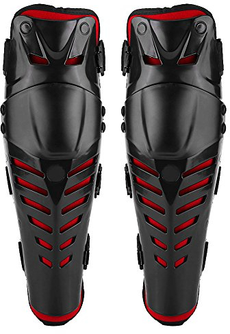 Keenso - Rodilleras para motocicleta, 1 par de motos para carreras de motocicleta, rodilleras y espinilleras, protector para la rodilla, equipo de protección, armadura corporal