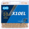 KMC Unisex – Erwachsene X10 EL TiNi X10EL Ti-N 10-Fach Kette 1/2 x11/128, 114 Glieder, Gold, x 11/128