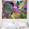 ABAKUHAUS urban Graffiti Wandteppich, Hip Hop Geist aus Weiches Mikrofaser Stoff Waschbar ohne Verblassen Digitaldruck, 150 x 110 cm, Grau Lila