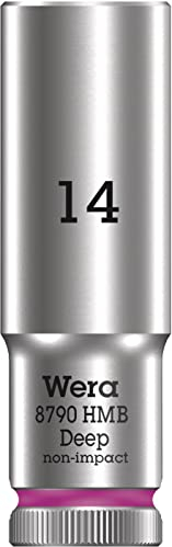 Wera 05004536001 8790 HMB Deep Socket, Pink, 14.0 mm