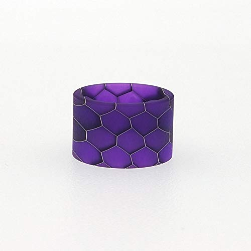 LITAO-EC, Buntes Schlangenhautharz Cobra Tropfspitzen-Mundstück/Schwarzer Kunststoff Für SMOK TFV-Mini V2 Tank Fit R-Kiss Kit, Frei von Tabak und Nikotin (Farbe : Purple Cobra Skin)