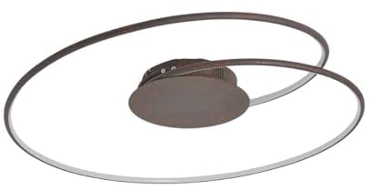 Lindby LED Deckenleuchte Joline (Modern) in Braun aus Metall, Lampe Deckenlampe Wohnzimmerleuchte