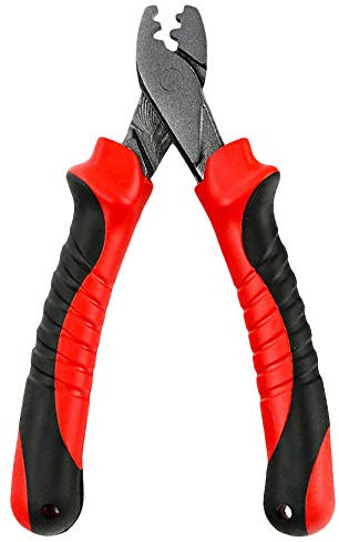 Bestlymood Fishing Crimping Pliers for Fishing Line Barrel Sleeves Multi-functional Fishing Cutter Scissors Tackle for Grip Hooks Split Rings