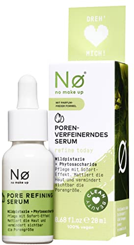 Nø refine tøday Porenverfeinerndes Serum mit Wildpistazie und Phytosaccharide – mattierendes Gesichtsserum für eine ebenmäßige Haut mit verfeinerten Poren | 20 ml (1er Pack)
