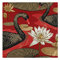 RELEESSS Servietten Schwan Blume wiederverwendbar 50 x 50 cm f¨¹r Zuhause Abendessen, Urlaub, Geburtstag, Party, Hochzeit, Restaurant, Indoor Outdoor Tischdekoration, 1 St¨¹ck