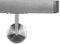 Handlauf VKT 42 x 42 mm Wandhandlauf Edelstahl V2A Halter rund 60 cm 2 Halter