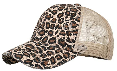 AIEOE Damen Pferdeschwanz Kappe Mesh Criss Cross Baseball Cap Verstellbar Ponytail Baseballmütze Vintage Mode Sport Mütze Pferdeschwanzmütze
