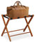 Relaxdays Portavaligie Pieghevole in Legno, HxLxP: 54,5 x 66 x 44 cm, per Borsoni e Bagagli, Hotel e Camera, Naturale, 1 pz