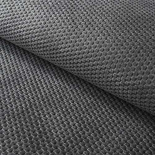 Fabreco LUMA Polsterstoff Meterware 142 cm breit, 100% Polyester, Gewicht 230 g/m2, feine Noppen-Struktur, Dekostoff für Vorhänge, Sofakissen, Polsterbezüge und Sitzkissen – Grau 14