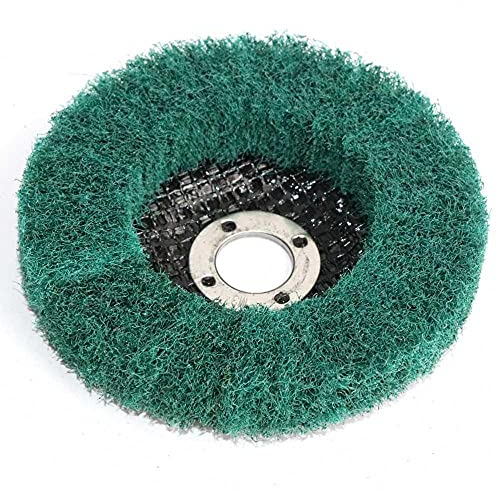 5 Zoll 125mmX22mm Nylonfaser Polierscheibe Vlies Schleifscheibe 180er Körnung Für Winkelschleifer Zum Polieren von Metall,Körnung 180,10pc