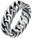 FindChic Herren Ring Edelstahl Panzerkette Ring 7,0mm breit Gothic Fingerring Geschenke für Jugendliche, Männer, Frauen Sillber 11