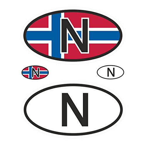 BIKE-label Länderkennzeichen Aufkleber 2D Norwegen für Auto Motorrad Tür Camper Sticker X400028