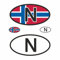 BIKE-label Länderkennzeichen Aufkleber 2D Norwegen für Auto Motorrad Tür Camper Sticker X400028