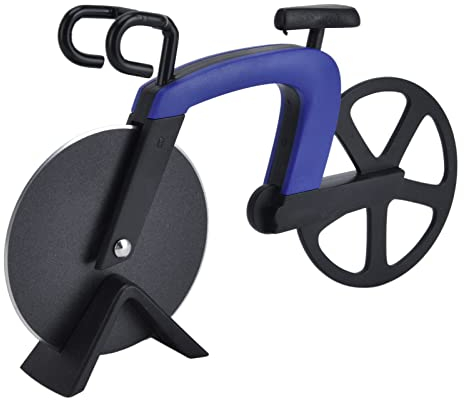 Ruota per tagliapizza per bicicletta Ruota per taglio antiaderente in acciaio inossidabile Espositore per pizza Strumento per tagliare le vacanze Gadget per le vacanze Regalo da uomo cool(Straniero)