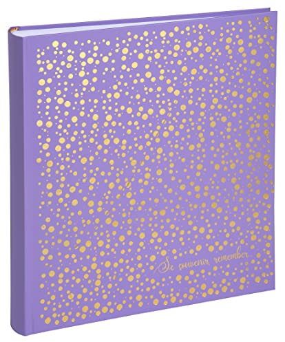 Exacompta 16151E Fotoalbum PLUM' 300 Fotos 60 weiße Seiten im Format 29 x 32 cm Einband aus türkisgrünem Kunstleder Prägung mit goldenen Punkten und Schriftzug