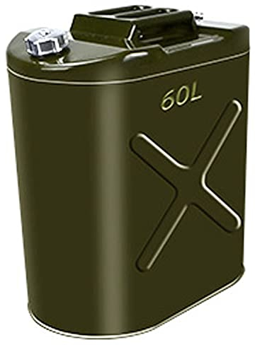 YILEFU Bidon Gasolina Metal Gran Capacidad Espesado Tanque De Combustible Portátiles ​Gasolina De Contenedores De Petróleo del ​Tambor con El Tubo,para Motocicletas y Automóviles,60L