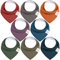 8 Stück Dreieckstuch Baby Junge, Mädchen - Unisex Bandana Lätzchen Baby, Super Absorbierende Halstuch Baby, Bio-Baumwolle Baby Lätzchen, Halstücher Baby für Säuglinge, Sabberlätzchen (Thunder)