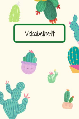 Vokabelheft: A5 3 Spalten 120 Seiten - Schulheft zum Vokabeln üben - Blau Schlichtes Design Kinder Erwachsene