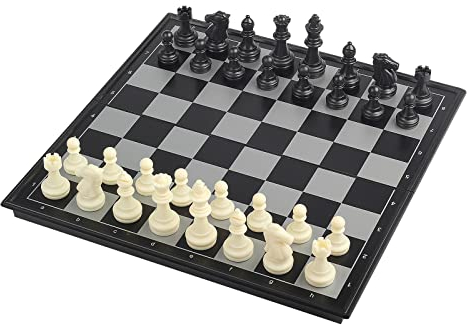 Andux Faltbares Magnetisches Schachspiel Set Brettspiel mit Schachbrett und Schachfiguren GJXQ-04 (S)