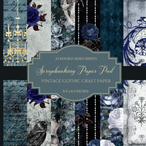 Scrapbooking Paper Pad: Vintage Gothic Craft Paper, Double-Sided Decorative Sheets
