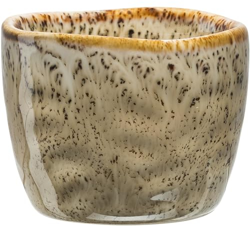 Leonardo Matera Coquetier en céramique - Diamètre : 5,2 cm - Hauteur : 4 cm - Facile à nettoyer - Passe au lave-vaisselle - Beige
