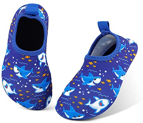 MASOCIO Escarpines Niño Calcetines Zapatos de Agua Verano Playa Piscina Zapatillas Natacion Antideslizante Talla 22 23 EU Azul Marino (Talla Fabricante: CN 25/26)