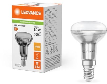 LEDVANCE Performance LED-Spot E14 R50 4.3W 350lm 36D - 827 Extra Warmweiß | Ersatz für 60W