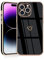 JRIANY for iPhone 14 Pro Max Case, Protective Flexible Silicone Case with Cute Design Love Heart Pattern Shockproof Bumper Cover Compatible with Apple iPhone 14 Pro Max - Black