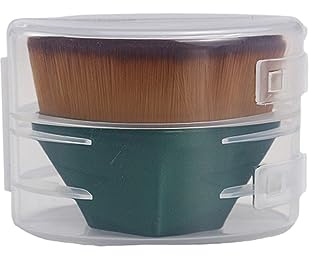 Ksvsonrvi Pinceau à fond de teint, pinceau Kabuki à dessus plat, outil de pinceau de maquillage de qualité supérieure, parfait pour les cosmétiques liquides, crème et poudre avec étui de protection,