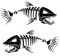 KOCAN Fisch Aufkleber, 2 Stück Fisch Zähne Mund Aufkleber Skeleton Fisch Aufkleber Fischerboot Kanu Kajak Grafiken Zubehör