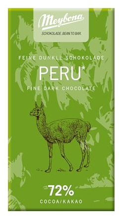 Meybona Urspungs Schokolade Zartbitter | Peru | 72% Kakao | Single Origin | Manufaktur aus Deutschland | Bean to Bar | Edel-Schokoladen Geschenk 40g