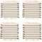 Broste Copenhagen Elouise 4er Set Untersetzer für Gläser Off Schwarz/Weiß aus 100% Baumwolle, Maße: 10x10cm