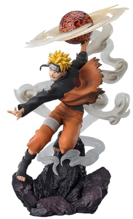 BANDAI SPIRITS TAMASHII Nations - Naruto Shippuden - [Extra Battle] Naruto Uzumaki Salbei Kunst: Lava Release Rasenshuriken FiguartsZERO Sammelfigur