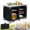 JNGLGO Cocina de camping plegable armario de cocina para exteriores con 6 compartimentos de almacenamiento y bolsa de transporte para camping, mesa de cocina, portátil, para parque, fiesta, pícnic,