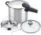 Alza Omega - Olla a Express Rápida de 8 Litros + Cestillo, Acero Inoxidable 18/10, Apta Para Todo Tipo de Cocinas, Inducción