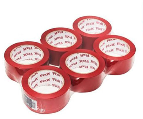 GREATOYAR Pack 6 Rollos Cinta Embalar, Cinta Embalaje, Cinta Adhesiva para Embalar Mudanza y Almacenamiento, Cajas y Paquetes, Longitud 40 Metros, Color Rojo, 6 Rollos